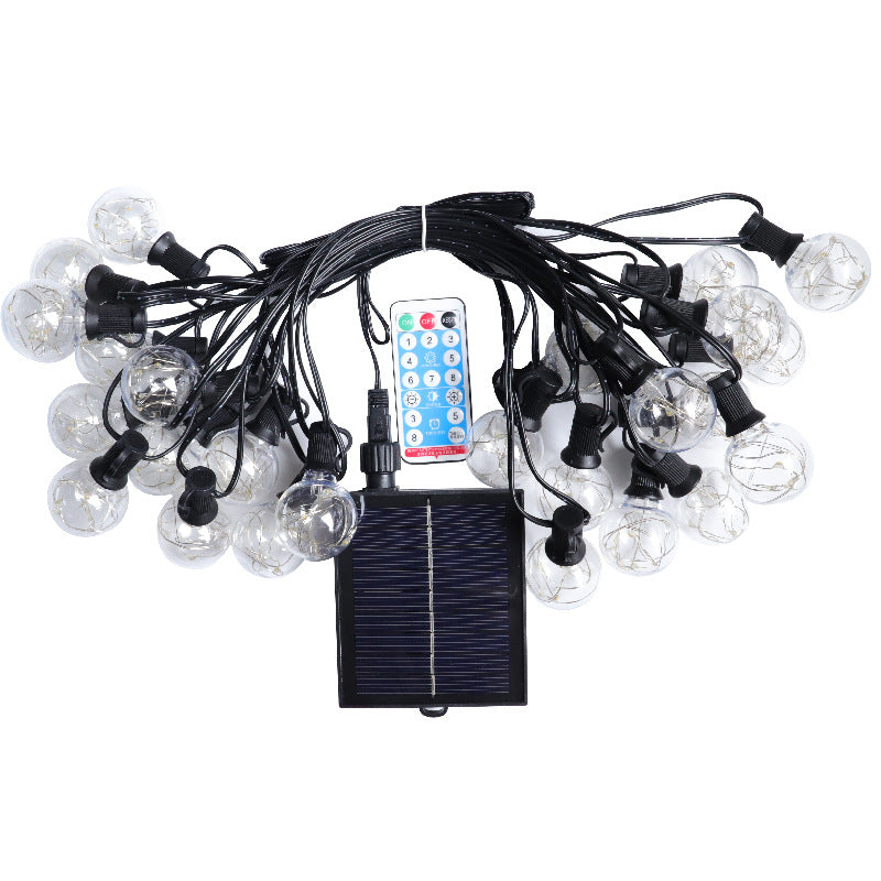 [Customized] G40 ball bubble solar belt remote control outdoor waterproof decorative lanterns garden garden decorative string lights