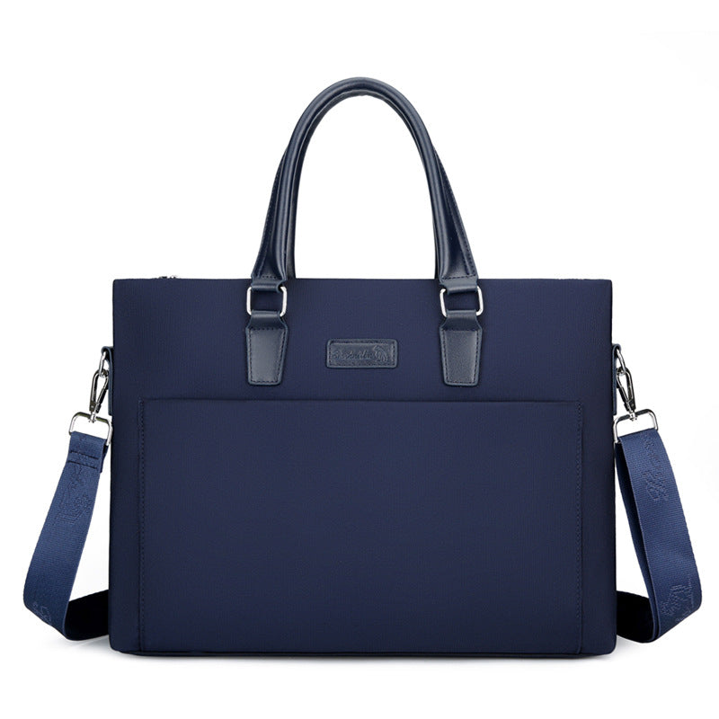 New Men's Fashion Oxford Cloth Portable Business Briefcase Casual Large Capacity Meeting Bag Bag Computer Bag