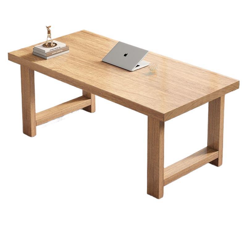 Solid wood desk - rectangular computer desk for bedroom, home office, and study - ideal for middle school students and workspaces