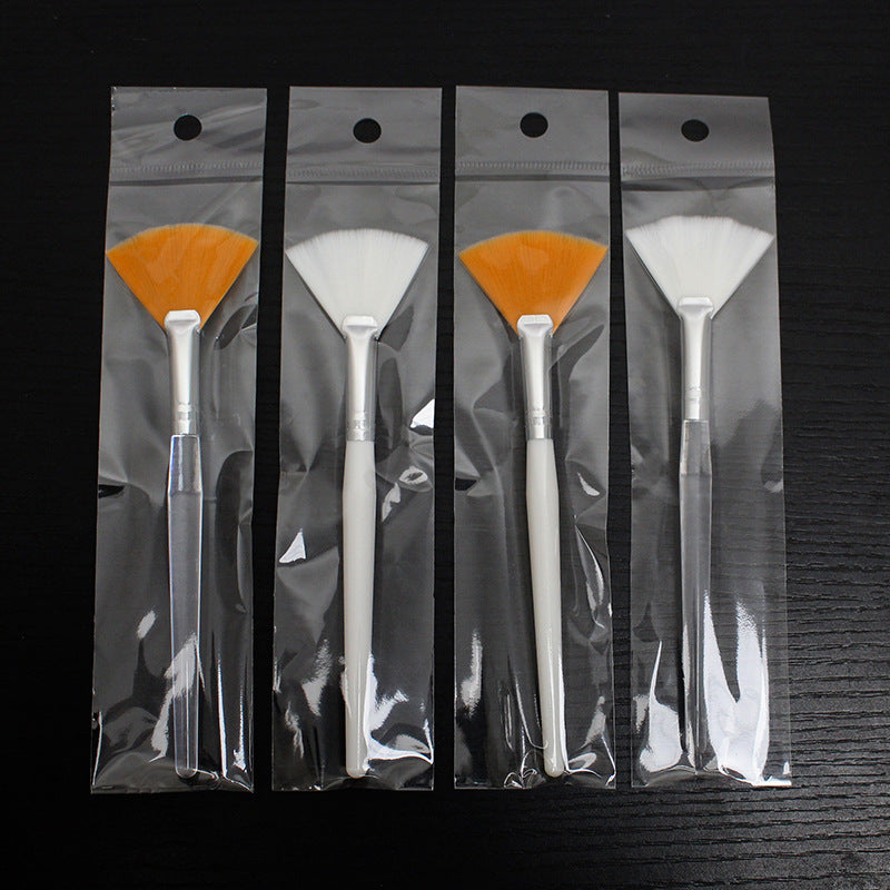 Beauty tools fan-shaped brush fruit acid brush makeup brush beauty mask brush modification essence brush single bag wholesale