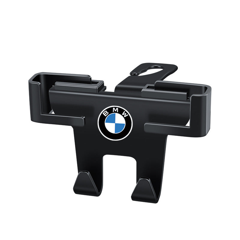 Multifunctional car phone holder with backseat hooks - premium, locking, and trendy design