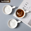 Ceramic tableware cartoon seasoning dipping dish for home bowls and chopsticks creative sauce hotel cute side dish soy sauce personalized