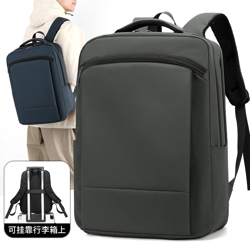 Processed Men's Backpack Double Back Commuter Business Travel Backpack Multifunctional Laptop Bag Printable Logo