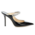 Personalized cross-border one-piece super high heels black pointed rhinestone high heels shallow mouth stiletto heel easiest for matchfashion patent leather