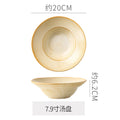 Kiln transformed warm white - 7.9inch straw hat bowl