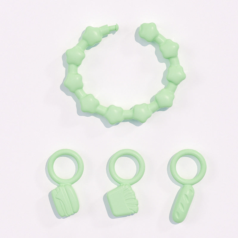 Baby silicone bracelet, toothpaste, baby anti-eating hand glue, gnawing baby teeth, toy pacifier, molar stick