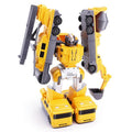 Kids' toy car set - construction vehicle transformation puzzle - fire truck included - perfect birthday gift for 3-4 year old boys
