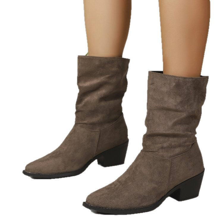 autumn new arrival: plus size chunky platform retro ankle boots for women (sizes 36-42) - perfect for cross-border e-commerce, , and  dropshipping
