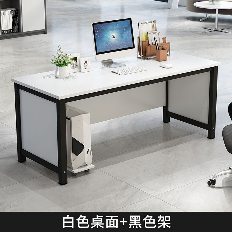 Here are a few options, depending on the specific nuance you want to convey:  **option 1 (focus on simplicity and practicality):**  "modern minimalist manager's desk - executive office desk, long desk, budget-friendly computer desk"  **option 2 (more desc