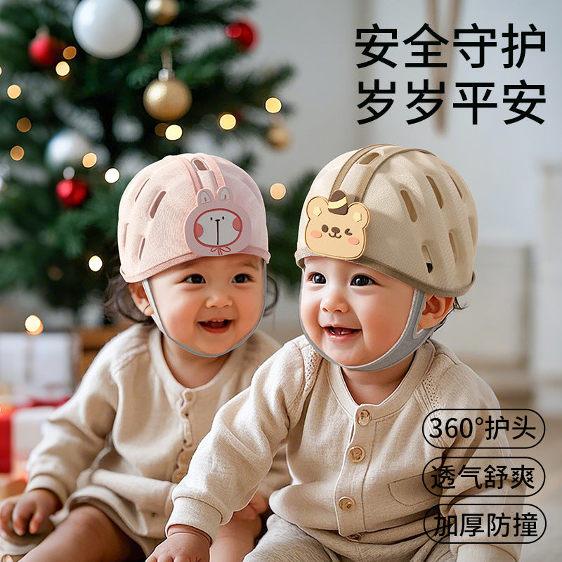 Kids' cartoon anti-collision helmet, baby anti-fall cap, head protection helmet, toddler anti-collision helmet, first walker anti-fall cap