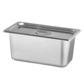 304 stainless steel portion basin fast food restaurant serving basin milk tea shop portion box square basin with lid canteen serving basin