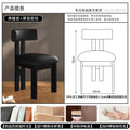 Black frame + retro black leather cushion fas grade rubber wood