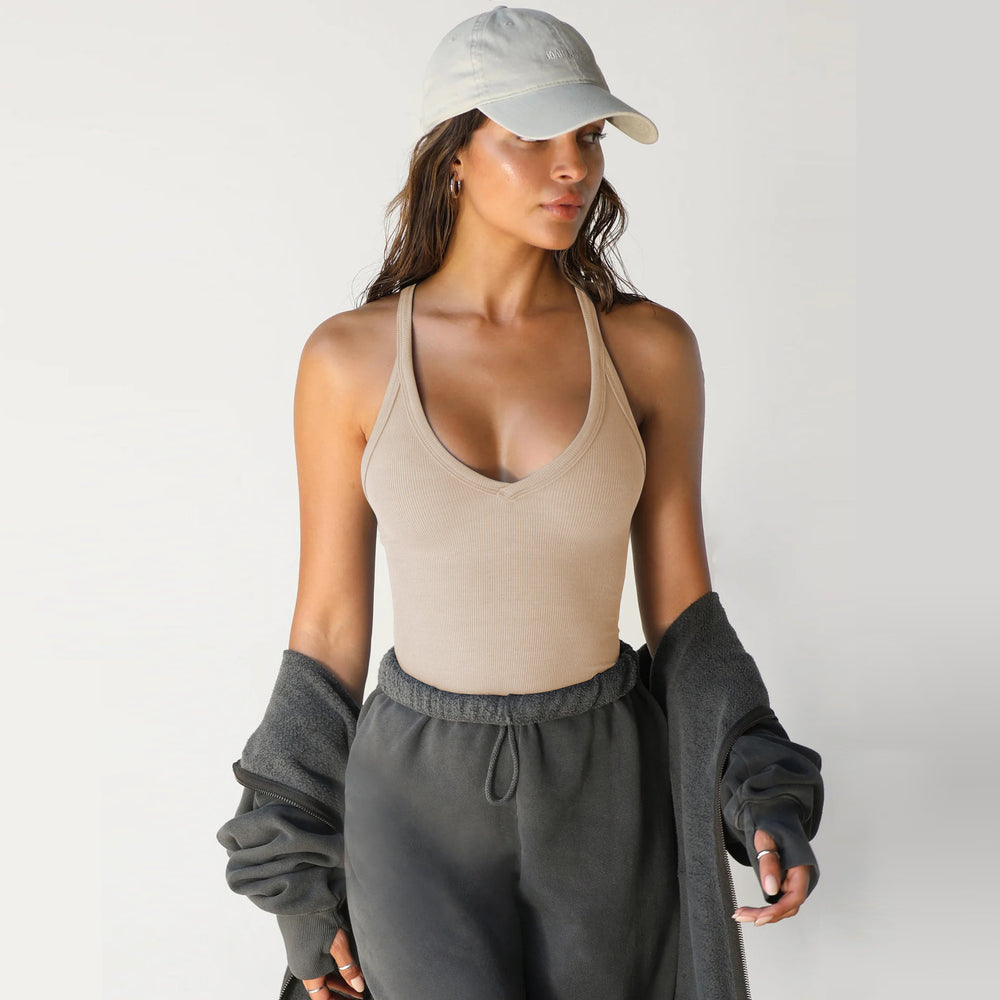 Amazon 2024 spring new knitted tank top - european & american style, sexy slim-fit top, trendy brand inner layer/base layer