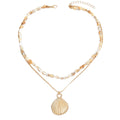 Shell pendant wholesale fashion cross-border clavicle chain female eleganteasiest for matchsense of design thin chain conch metal necklace