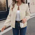 fashion  fall and winternew arrival women's casuallong sleevesshirt tweed jacket outwear baseball uniform
