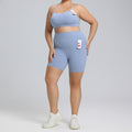 plus size lycra yoga clothes suit high elastic breathable brushed sportswear suit women's summernew arrival fitness clothes