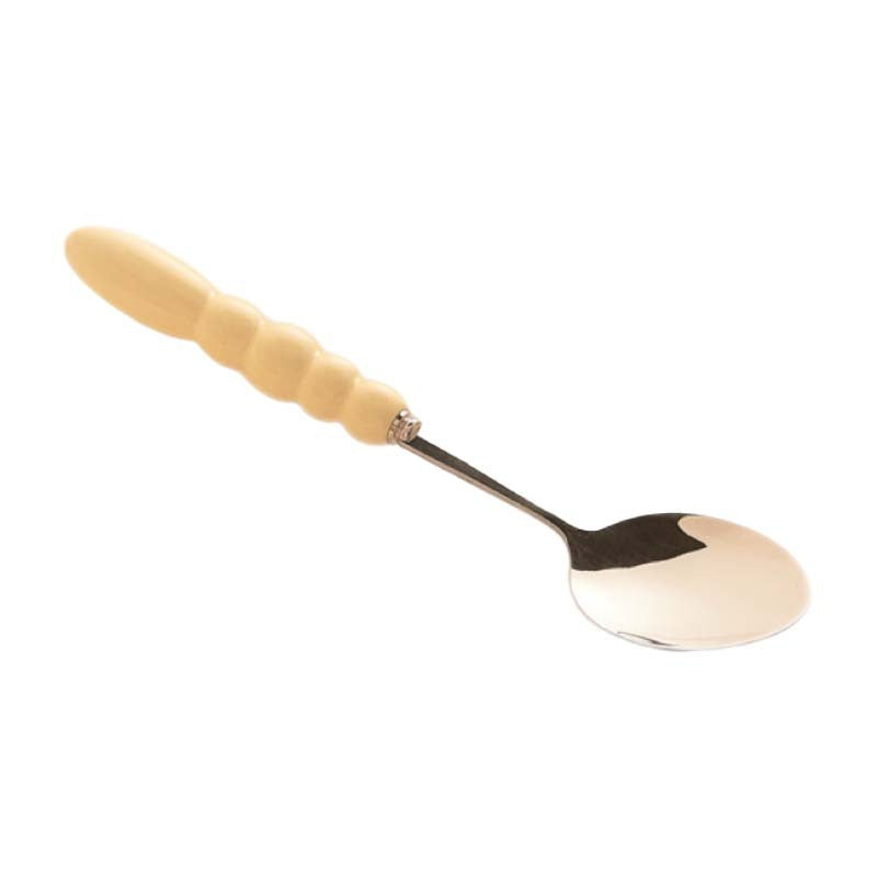 Creamy style 304 stainless steel cutlery set - includes knife, fork, and spoon with ceramic handles. high-style design, perfect for soups. suitable for kids and adults