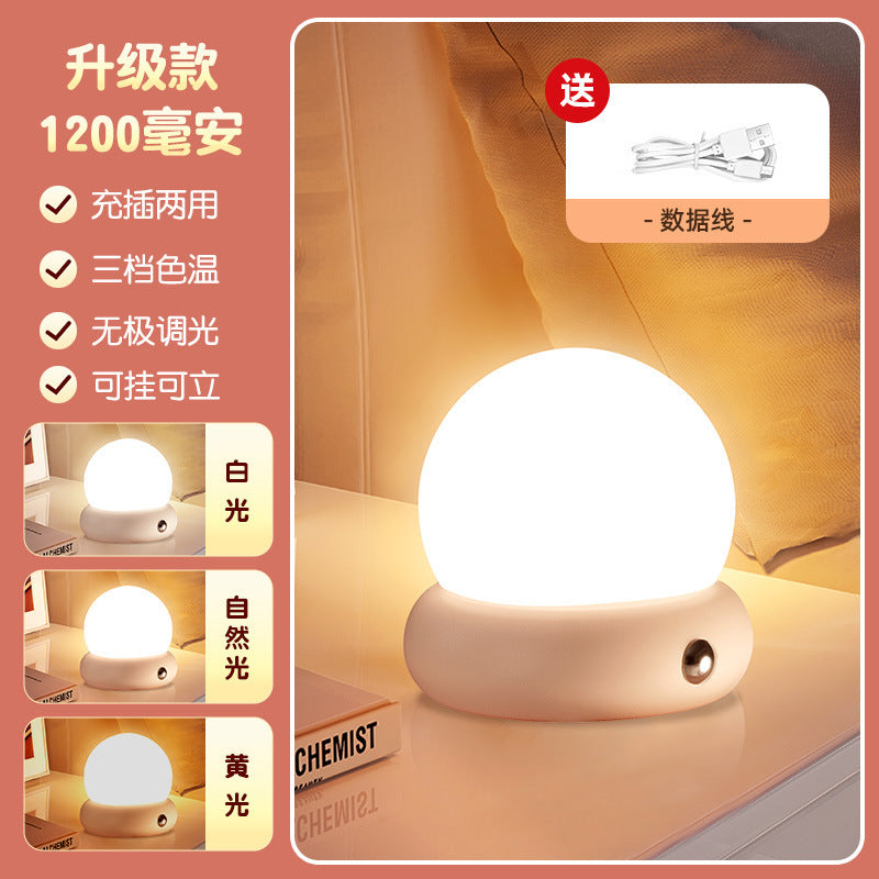 Rechargeable night light - perfect for postpartum care, baby feeding, eye protection, desk lamp, bedside lamp, bedroom night light, and children's sleep light