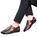 【100% genuine cowhide leather】clearance sale - grab a bargain! discontinued sizes men's leather sandals, summer anti-slip dad shoes