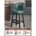 Dark green oil wax leather [seat height 65cm] thickened 7cm high elastic sponge
