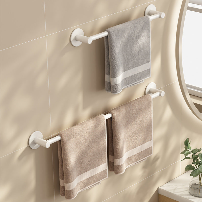 White towel rack No punching toilet wall hanging bathroom single rod rack toilet toilet storage hanger