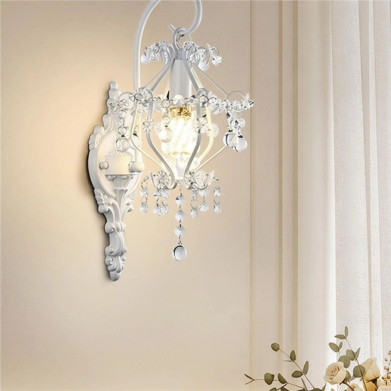 French crystal wall sconce - modern hallway, aisle, and bedroom lighting fixture - creative european & american style