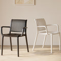 New arrival: thickened modern minimalist nordic dining chair - plastic chair, balcony outdoor vertical stripe leisure chair, stackable waiting chair