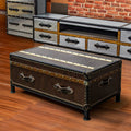 Storage coffee table living room retro leather box casual modern american country storage distressed coffee table log european style