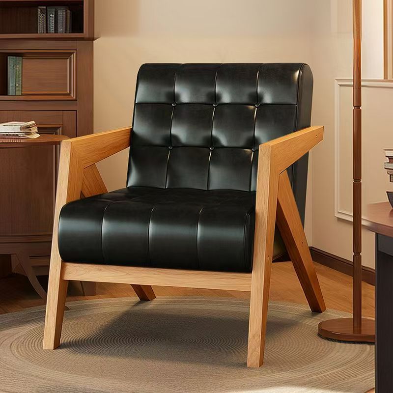 Richard nordic solid wood single sofa chair living room french cafe hotel retrob&b balcony lazy chair