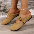 exportplus sizespring & fallnew arrivalflatsflats one-piece buckle strap women's shoes two-wearflatsfashioncasualflats