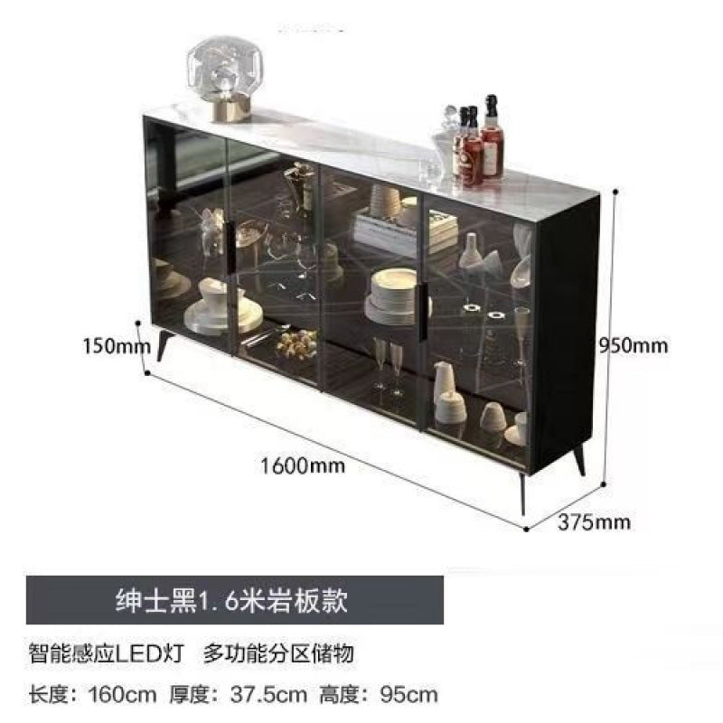 Rock slab sideboard all-in-one wall-mounted accessible luxuryclassycasual wine cabinet kitchen cupboard tea cabinet for home storage cabinet