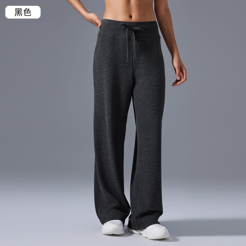 Casualloose wide-leg sports pants for women with drawstring drapedslimming lookfashioneasiest for matchstraight-leg pants summer thin style d25100
