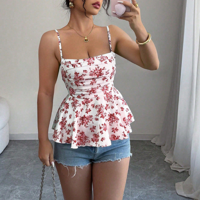 Xibo  summer new arrival bodycon mini dress - fashionable, elegant, slim-fit printed bandeau a-line dress