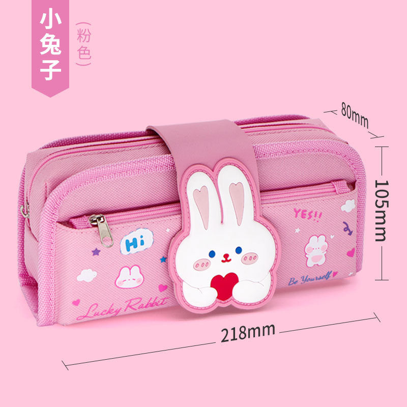 Pencil bag custom upgrade removable pencil bag cartoon pencil bag multi-layer Oxford cloth primary and secondary school students stationery box wholesale