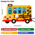 educational early education amazon kids school bus busy board multi-function led switch car power button toy