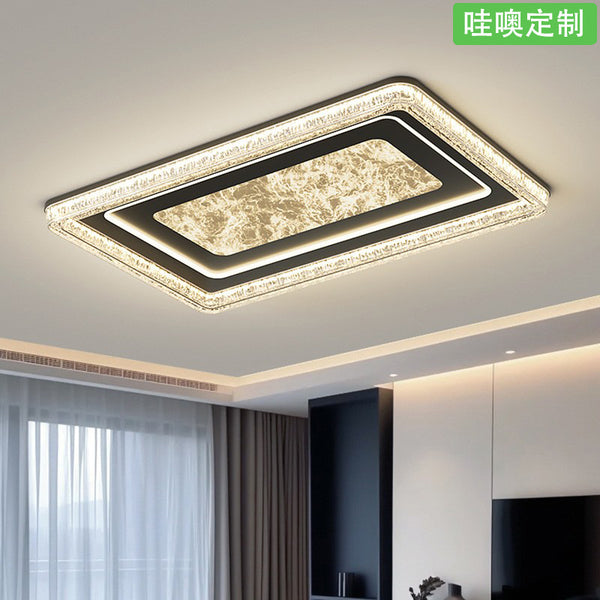 [Wow] Light luxury high-end Italian minimalist high-end atmospheric main light rectangular ceiling light whole house lamp