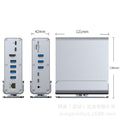 usb hub 3.0 to 4k60hz gigabit ethernet port type-c vertical docking station 15-in-1 docking station