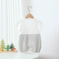 Summer lightweight baby cartoon romper - cute short-sleeve crawling suit - adorable summer outfit