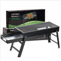 Portable folding bbq grill for outdoor use - home charcoal grill, camping bbq, mini charcoal stove