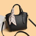 2026 spring new women's silk scarf bag - versatile fashion shoulder & crossbody bag - minimalist solid color work & commute tote bag