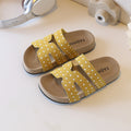 Women's new fashionable polka dot flat sandals with ankle strap – perfect for beach, pool, or skirted outfits