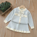 autumn new girls' knit cardigan two-piece set - sweet & chic chanel-inspired outfit
