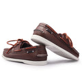 Men's genuine leather boat shoes - classic brown casual dress shoes, lightweight leather business shoes with a british-inspired design