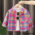Kids' shirts: new  styles for boys - stylish cotton plaid shirts for spring and autumn. fashionable turn-down collar cardigans for toddlers and young children