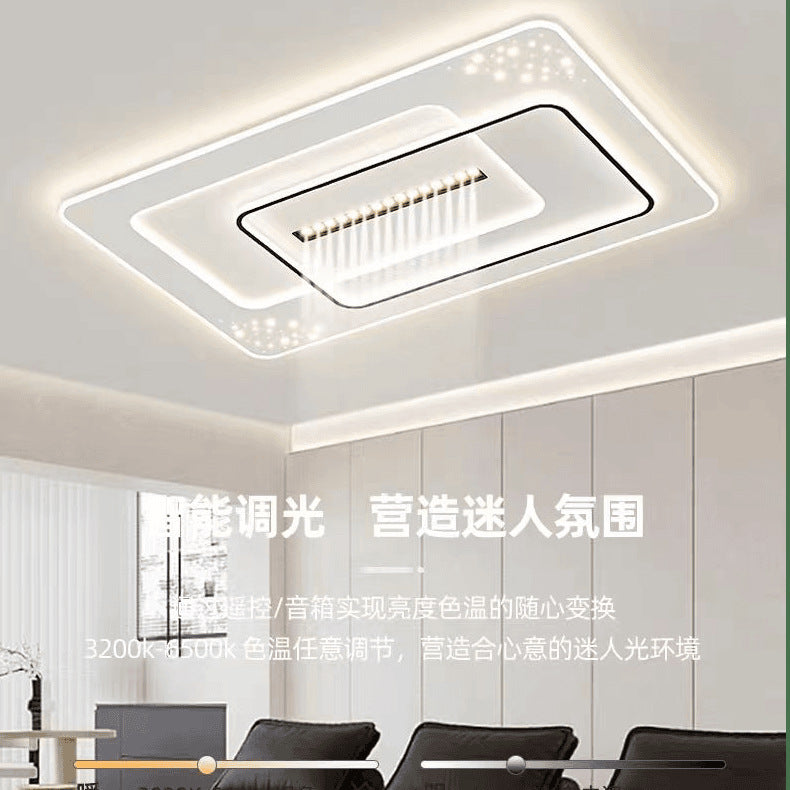 LED intelligent voice living room light ceiling light bedroom light dining room light eye protection modern simple lighting whole house combination