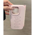 Simple drawing of three puppies printing suitable for apple 17pro glutinous rice shell korean iphone18 mobile phone protective case