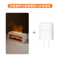 New fireplace simulation flame aroma diffuser humidifier - perfect for office, living room, bedroom, or desktop. features a small, color-changing ambient light
