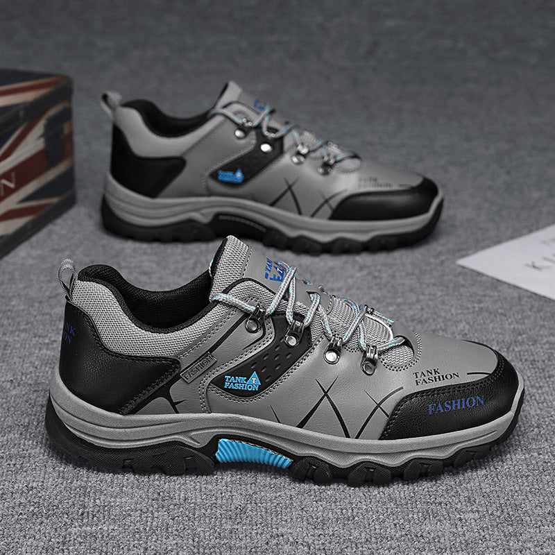 Men's 2025 spring new arrival: work safety athletic hiking shoes - waterproof, slip-resistant, wear-resistant, outdoor low-cut casual shoes for men