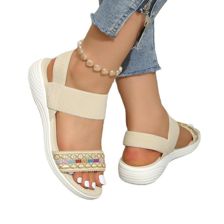 summer new arrival: women's platform sandals for cross-border e-commerce, sizes 36-43 (eu). wholesale available. price difference: $0.67. suitable for  fba