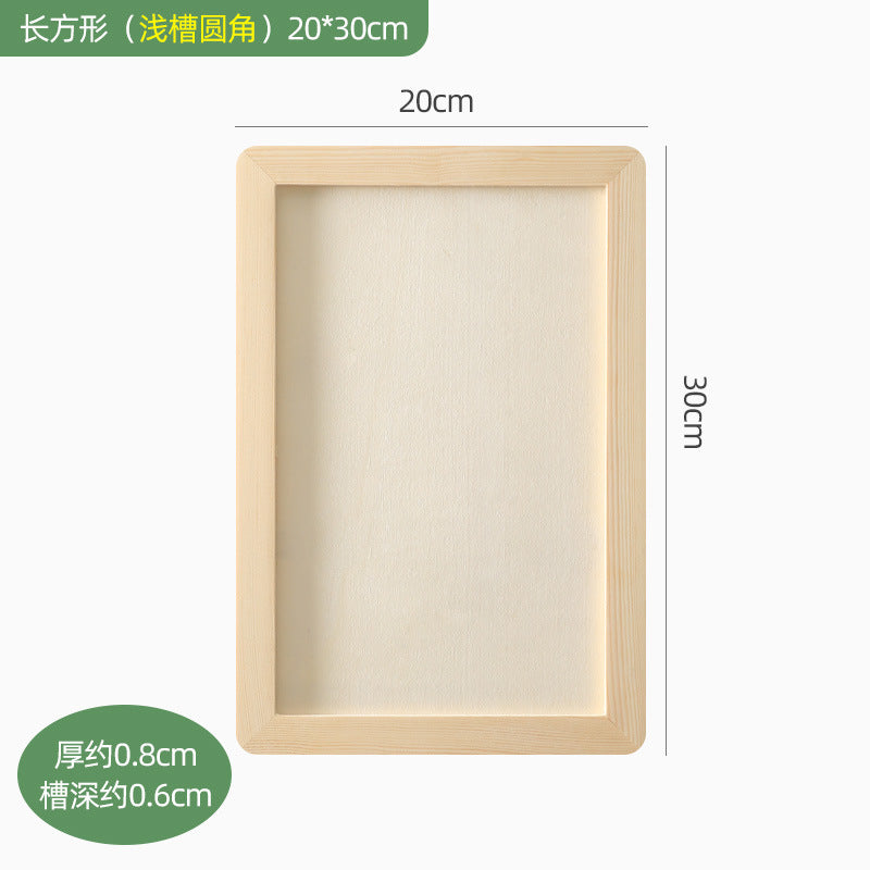 Solid wood clay picture frame mounted wood clay photo frame handmade DIY material wood frame colored clay works display empty frame